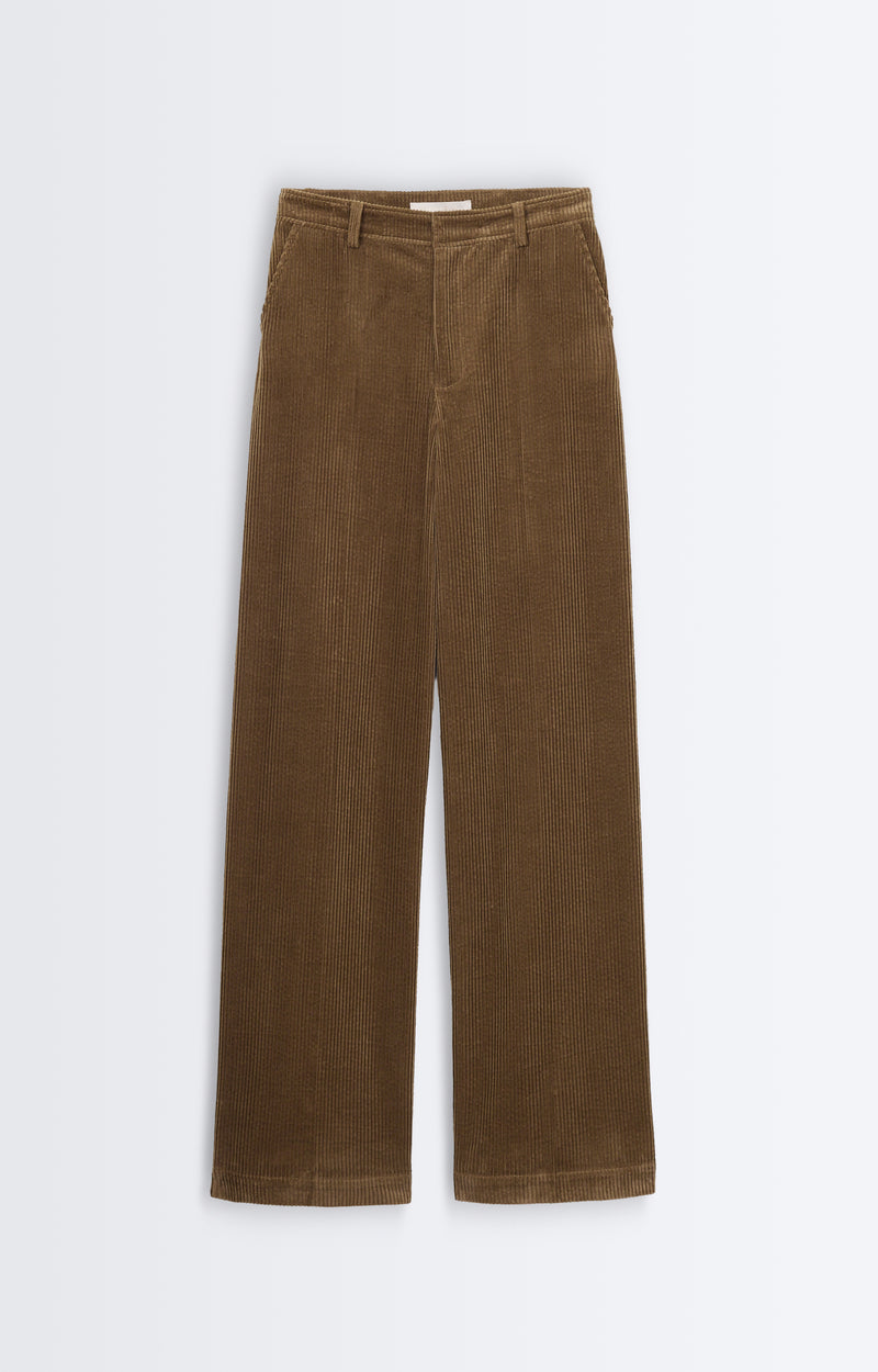 Vanessa Bruno Heric Trousers Wide-leg Corduroy Trousers Taupe