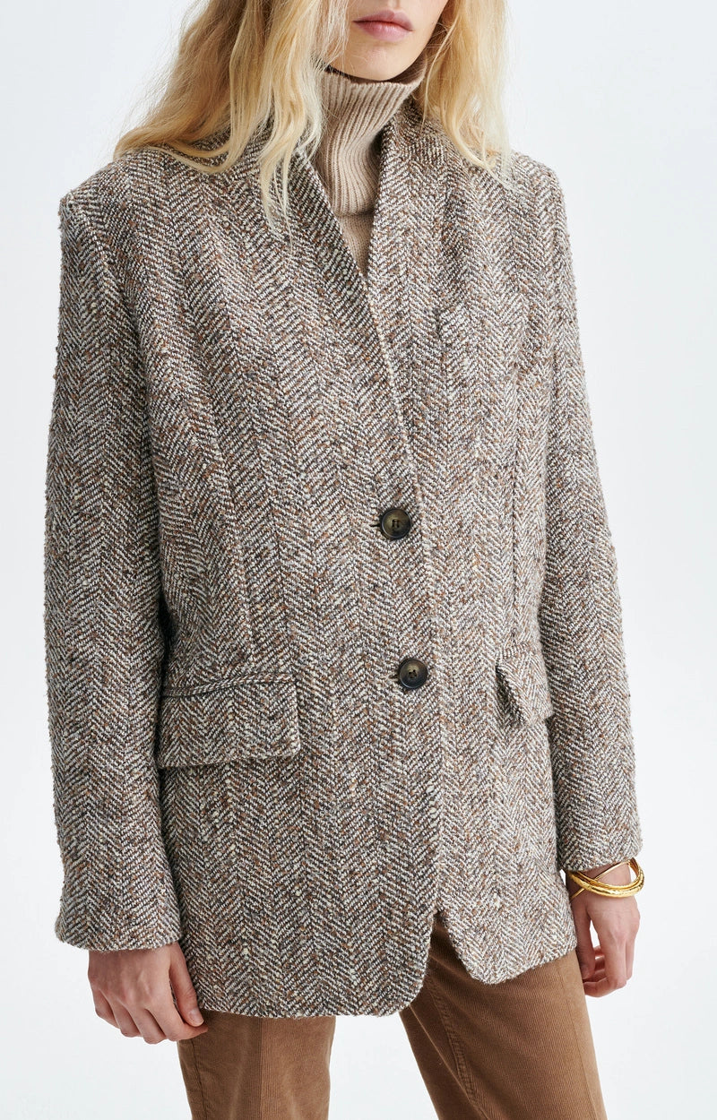 Vanessa Bruno Jovanka Straight Metallic-Thread Jacket