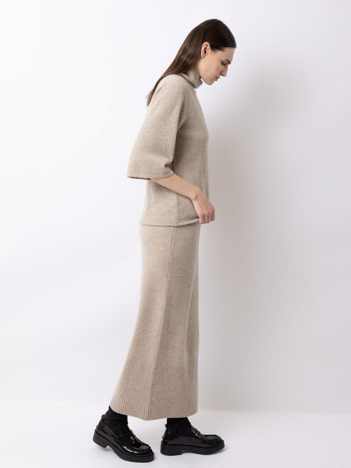 FTC Pullover with High Neck Natural Sand