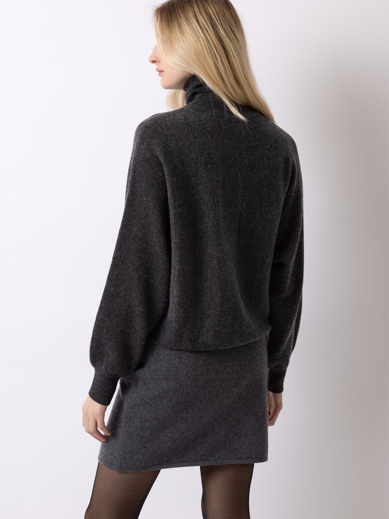 FTC Pullover with Lurex Stripes Charcoal