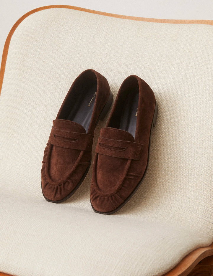 Rivecour Moccasin No 158 Suede Chocolat