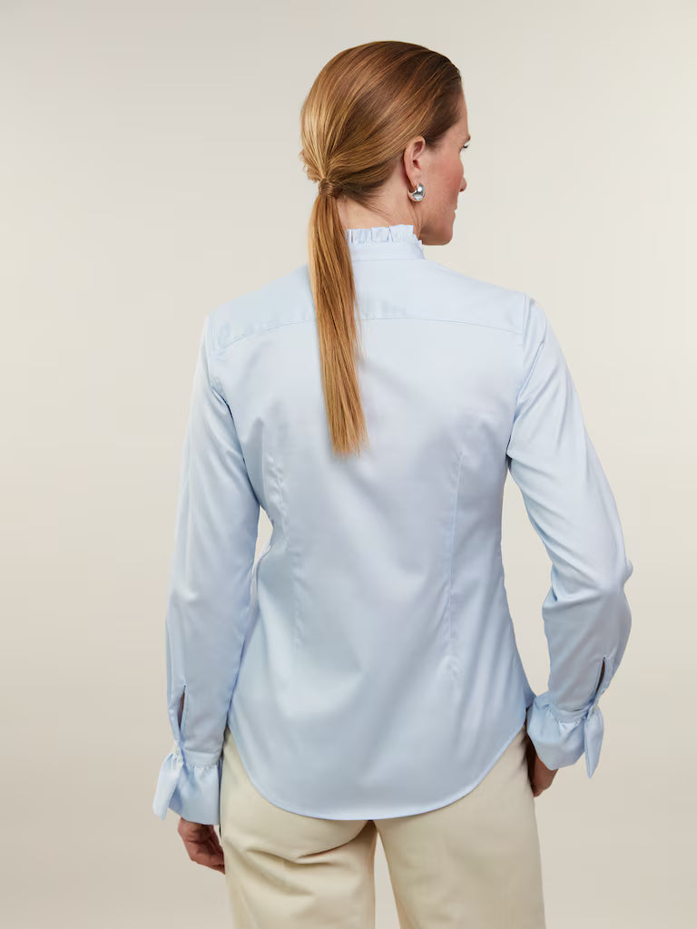 Stenströms Darya Light Blue Frill Blouse