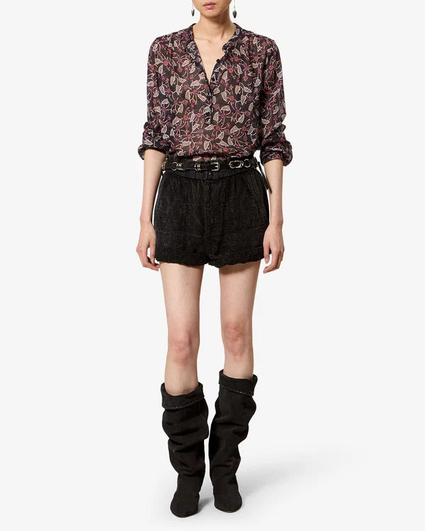 Isabel Marant Etoile Maria Top Black/Raspberry
