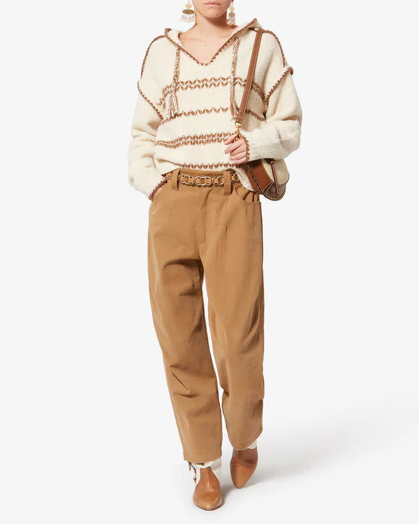 Isabel Marant Oskan Moon Shoulder Bag Natural/Cognac