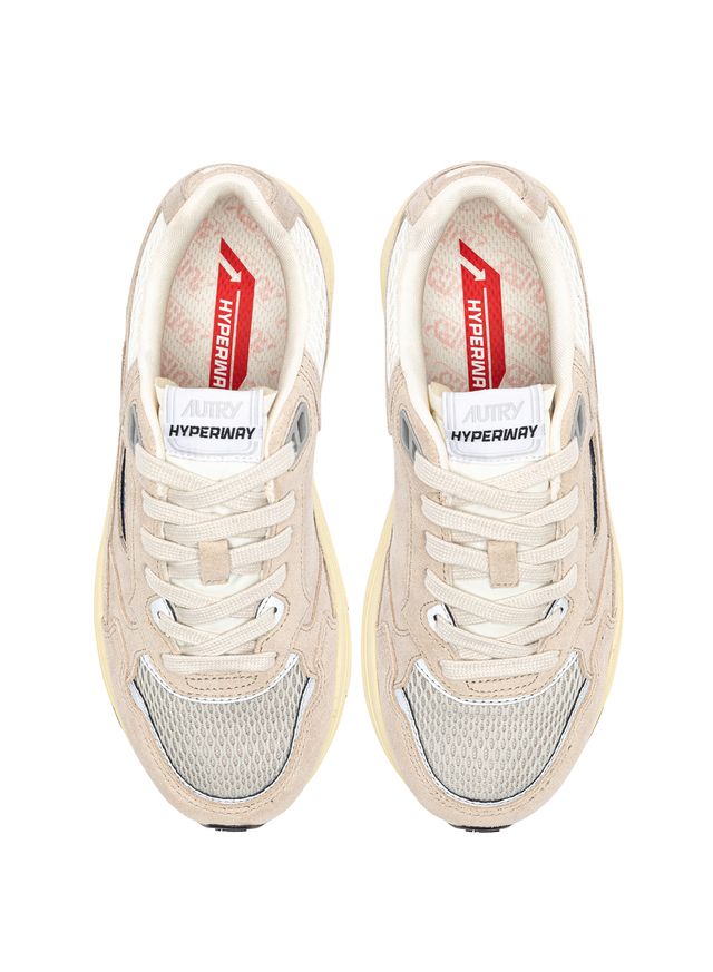 Autry Hyperway Suede Mesh Sand Silver