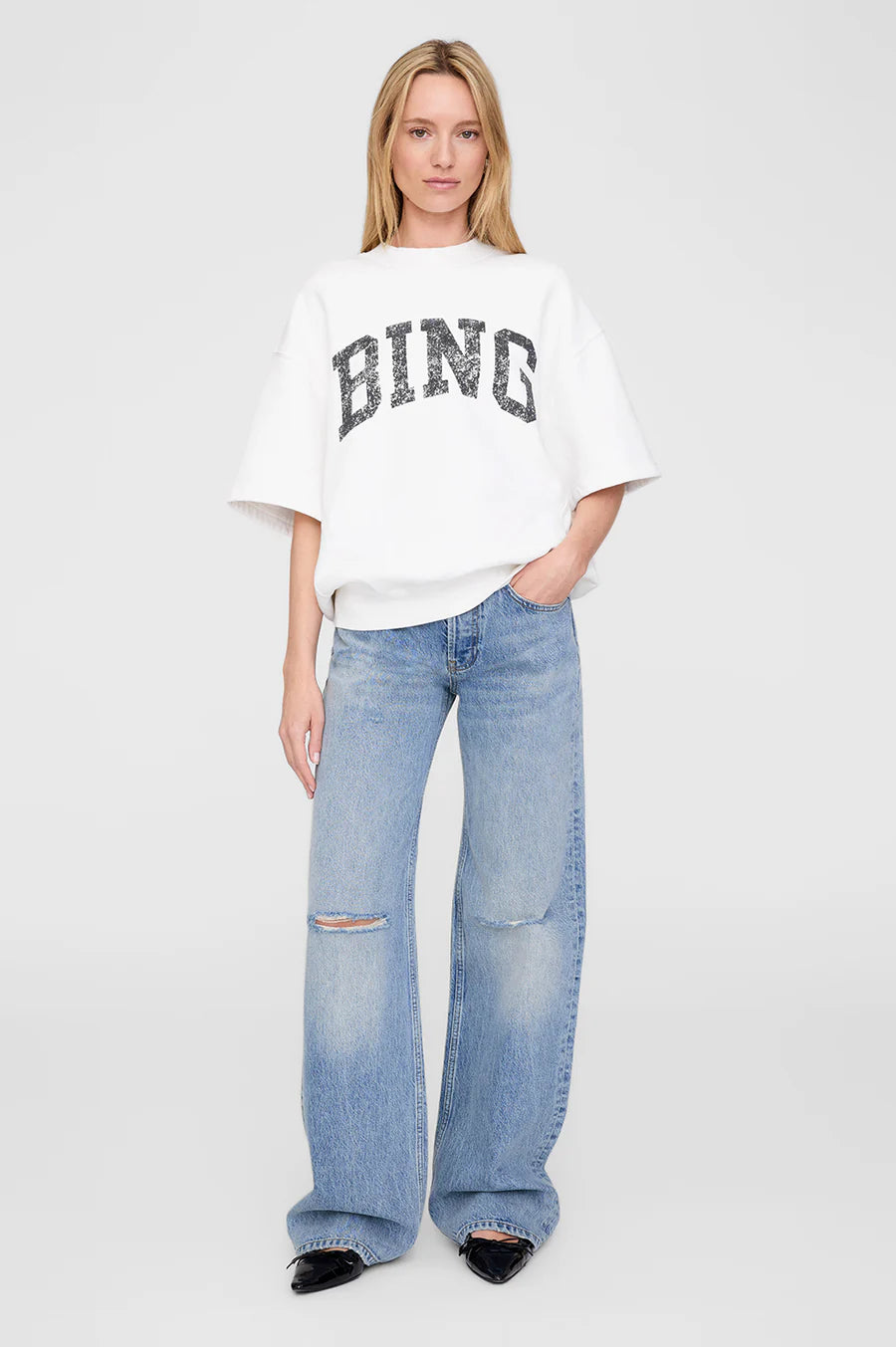 Anine Bing Jay Sweatshirt Off White
