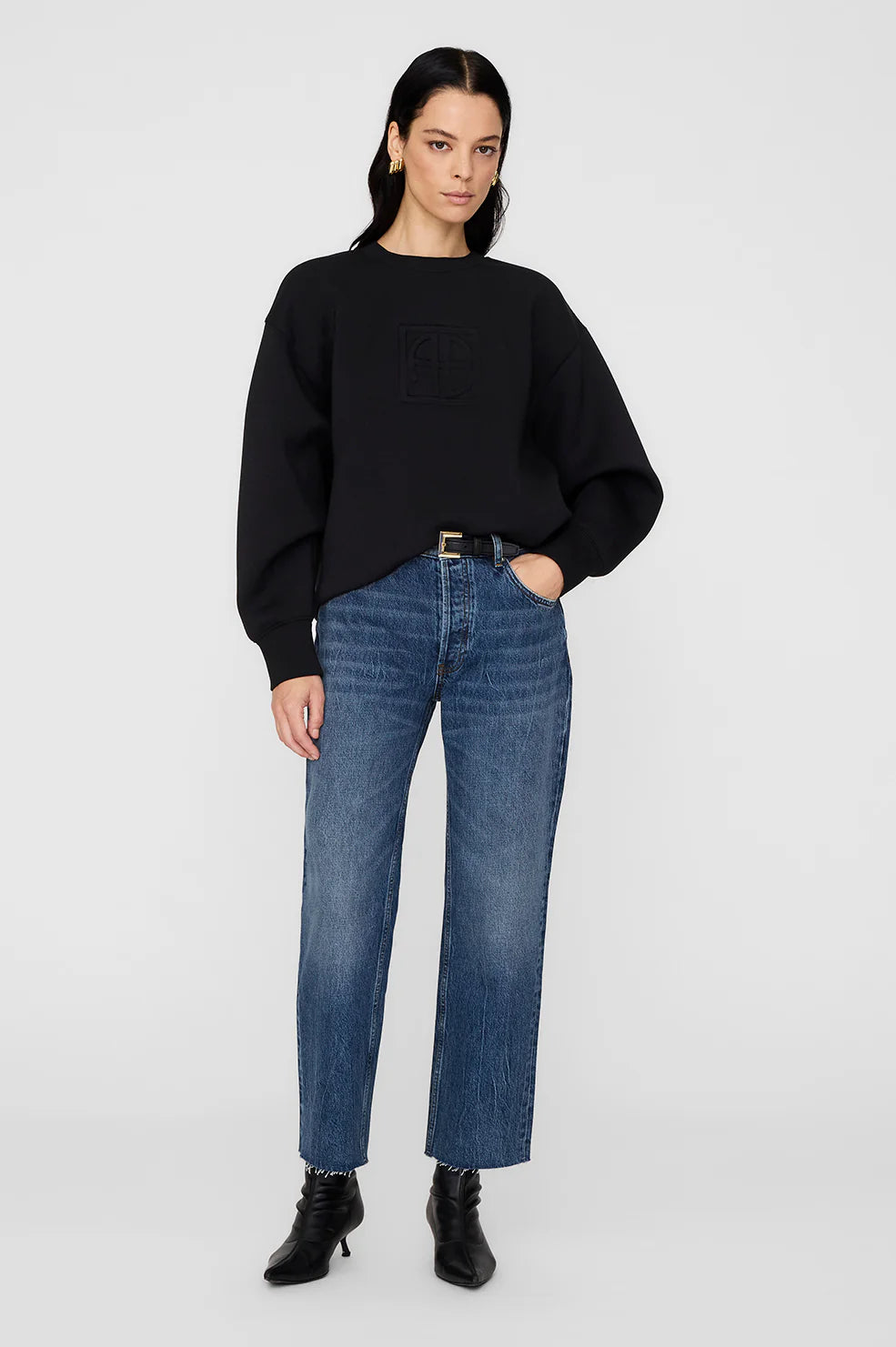 Anine Bing Alto Sweatshirt Framed Monogram
