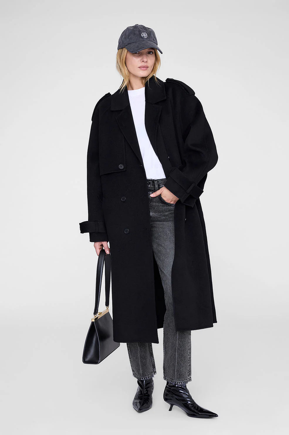 Anine Bing Jeremy baseball Cap AB Smoke Grey