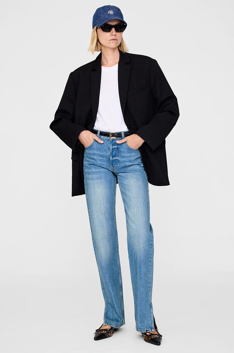 Anine Bing Jeremy Baseball Cap Clean Indigo