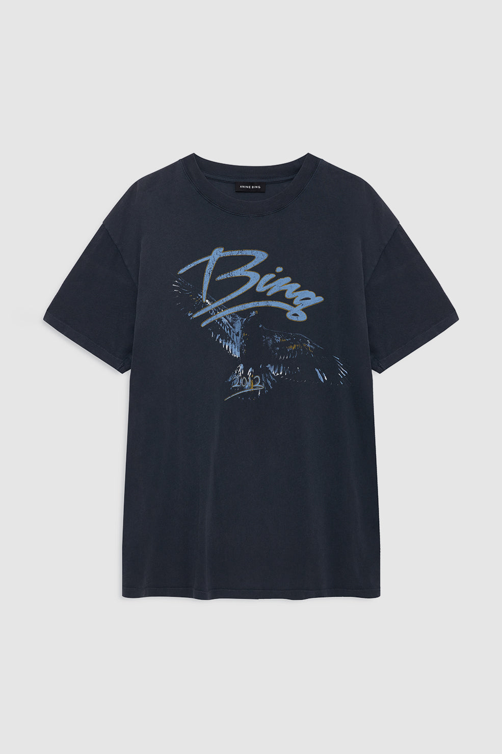 Anine Bing Kent Tee Eagle Vintage Black
