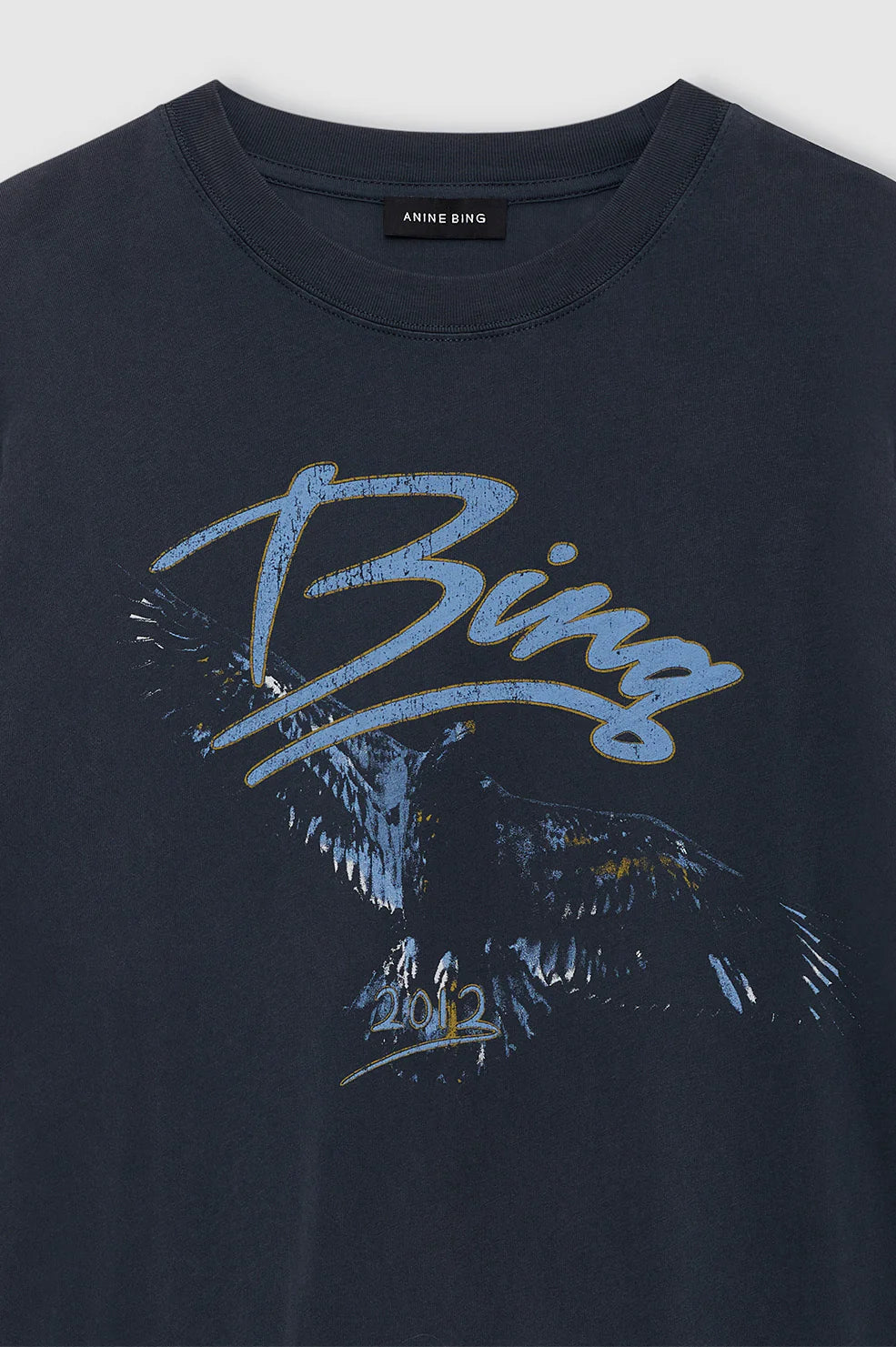 Anine Bing Kent Tee Eagle Vintage Black