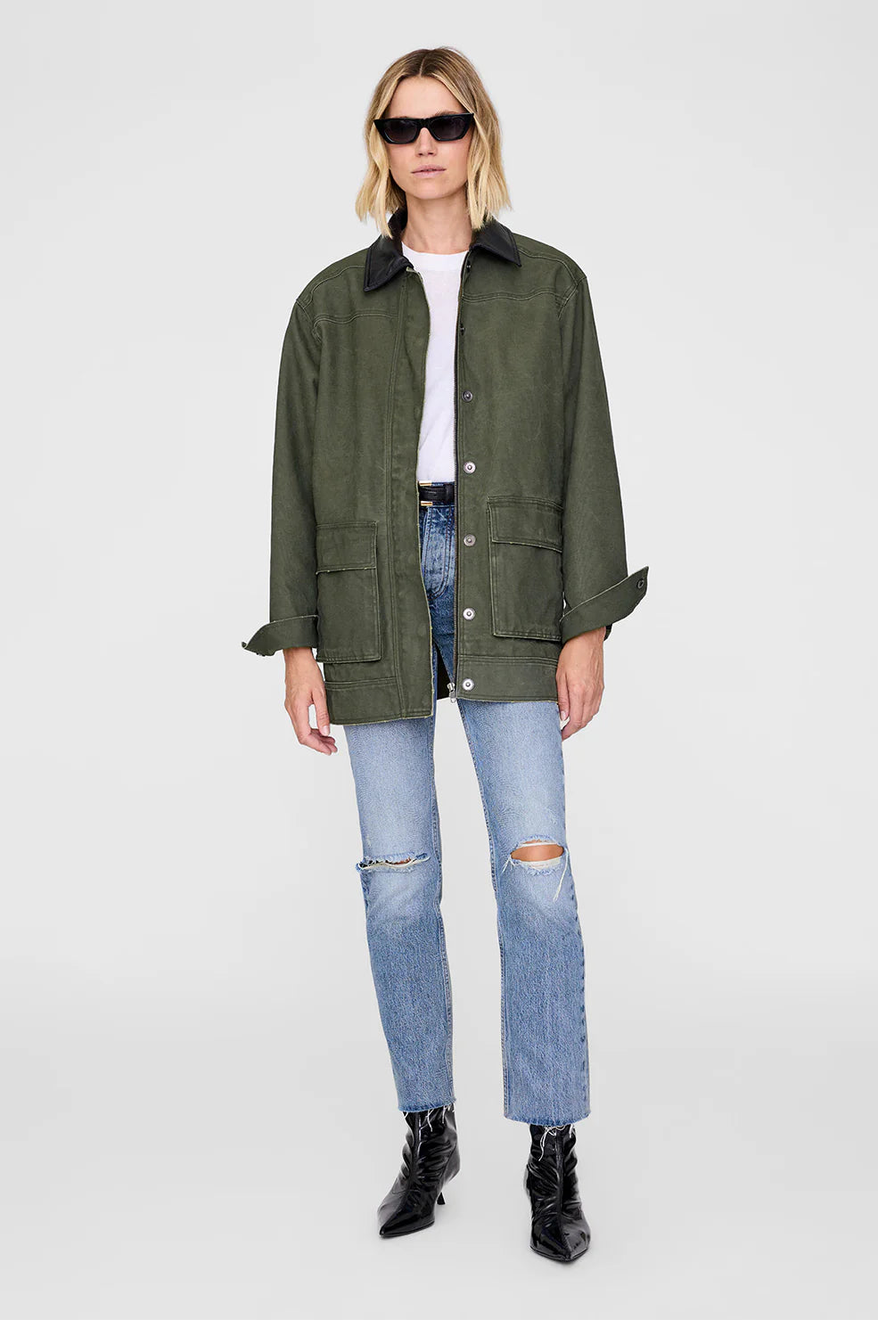 Anine Bing Sean Army Jacket Green