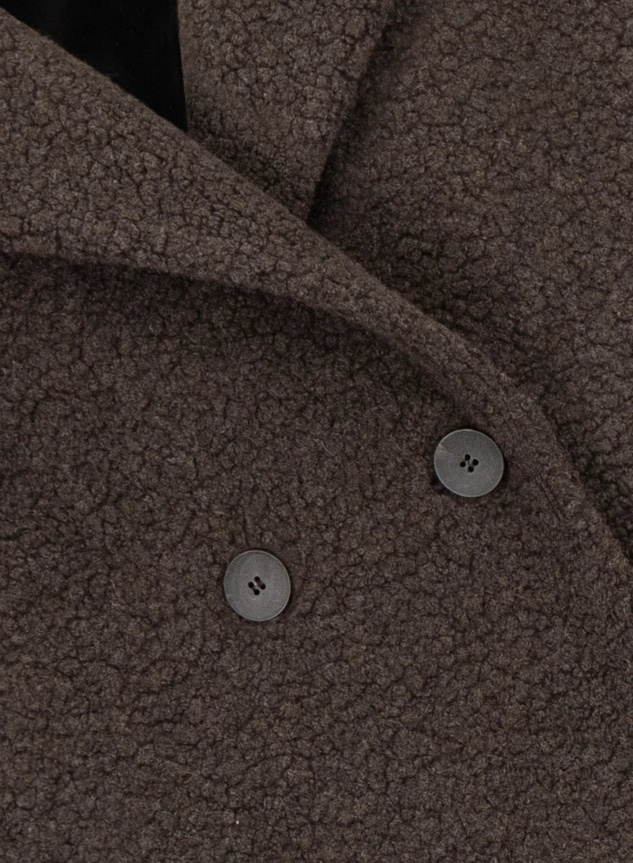 Harris Wharf Dropped Shoulder Coat Bouclé