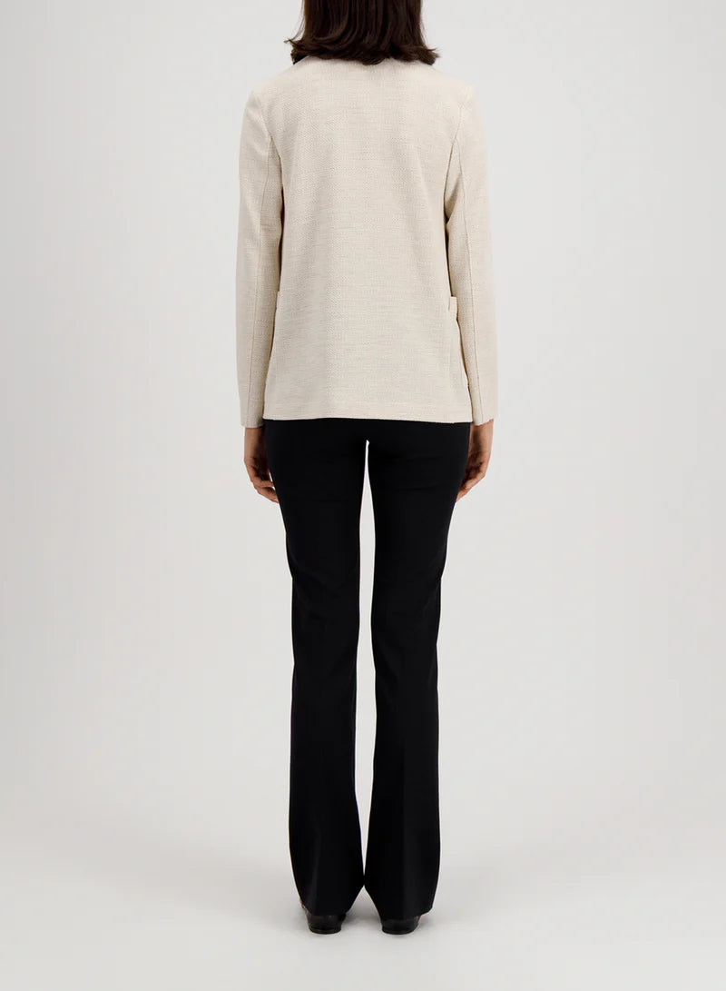 Harris Wharf Stand Up Blazer Hopsack Crafted with Loro Piana Fabric Cream