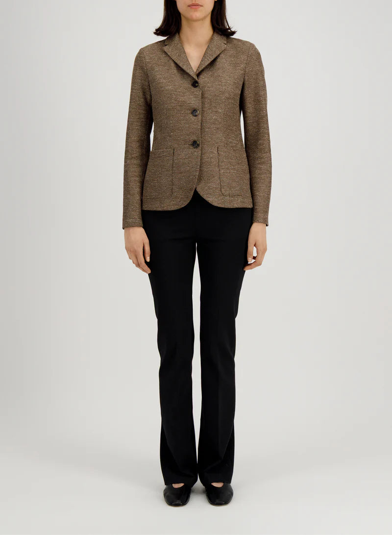 Harris Wharf s.b.Fitted Blazer Linen Honeycomb Brown