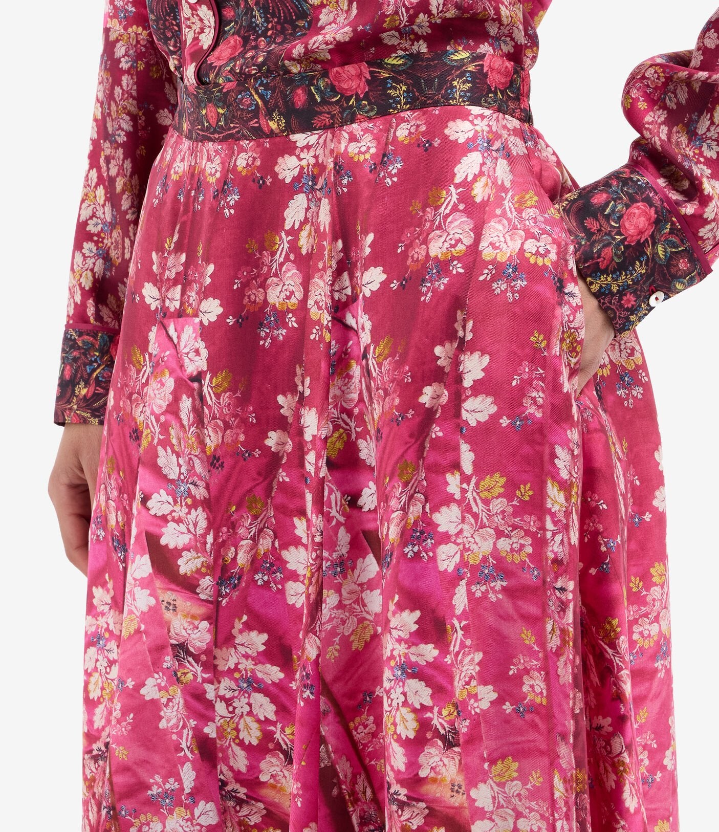 Pierre-Louis Mascia Aloe A-Line silk Skirt Rosa Damasco