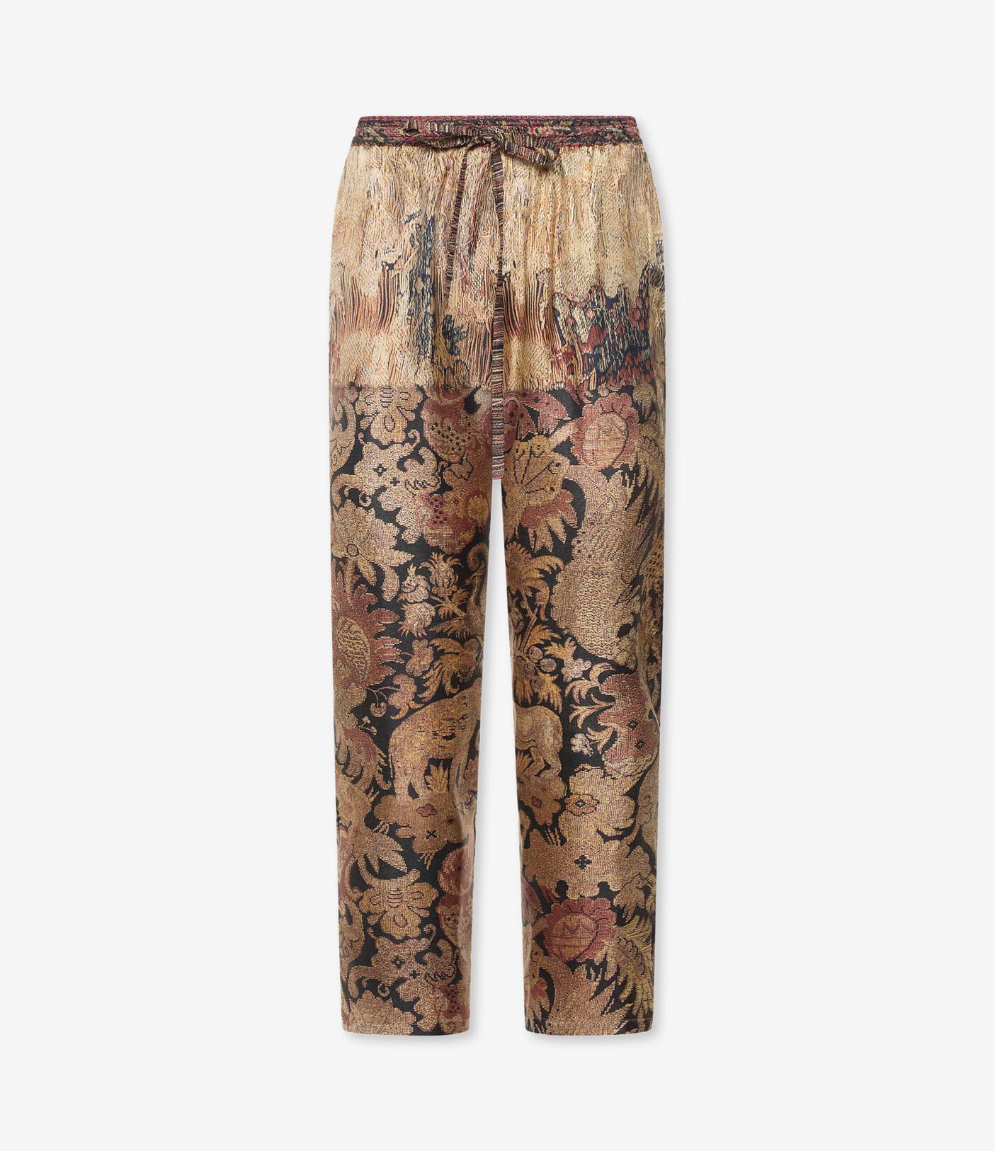 Pierre-Louis Mascia ALOE Trousers Silk Ricamo Di Alloro