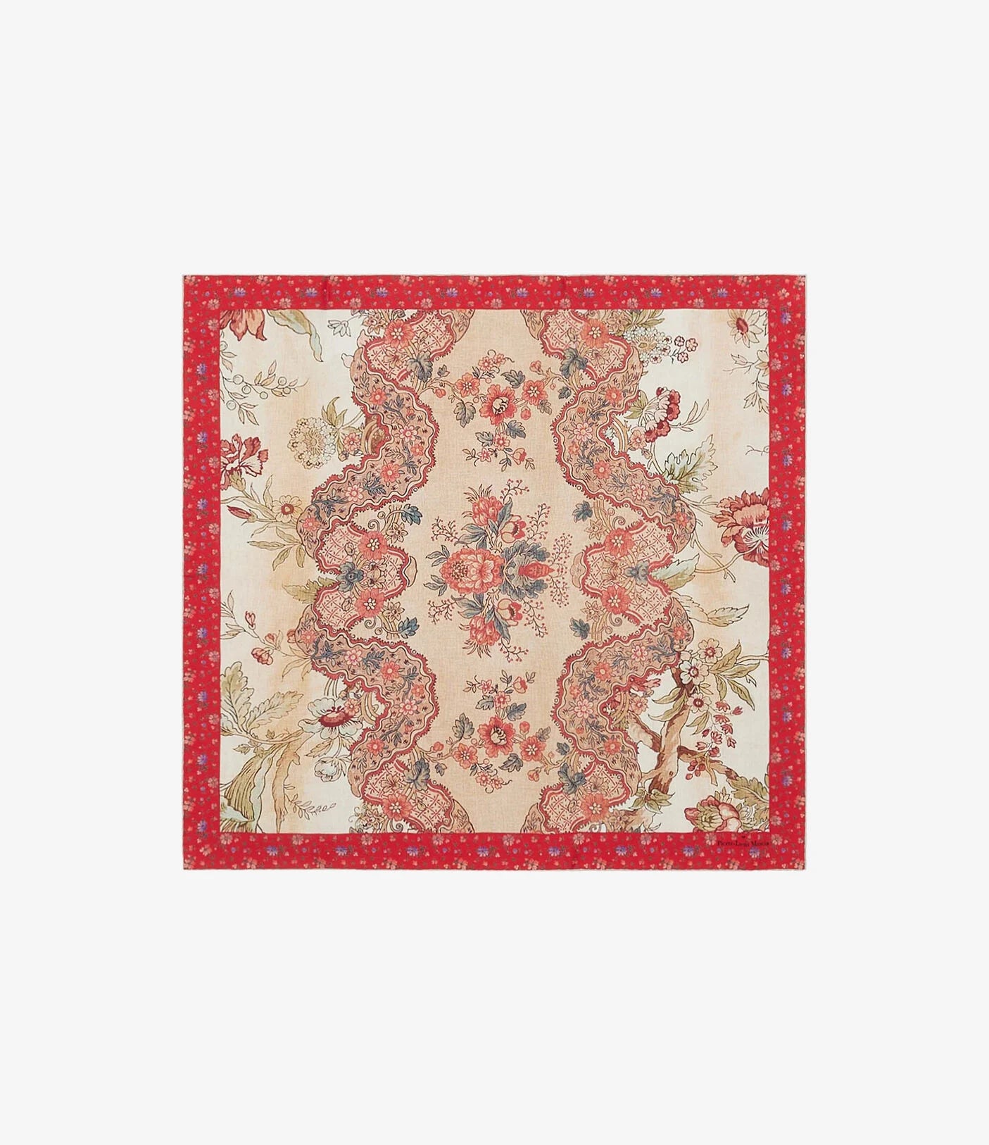 Pierre-Louis Mascia Aloe Bandana Silk Scarf Fiori D'argilla