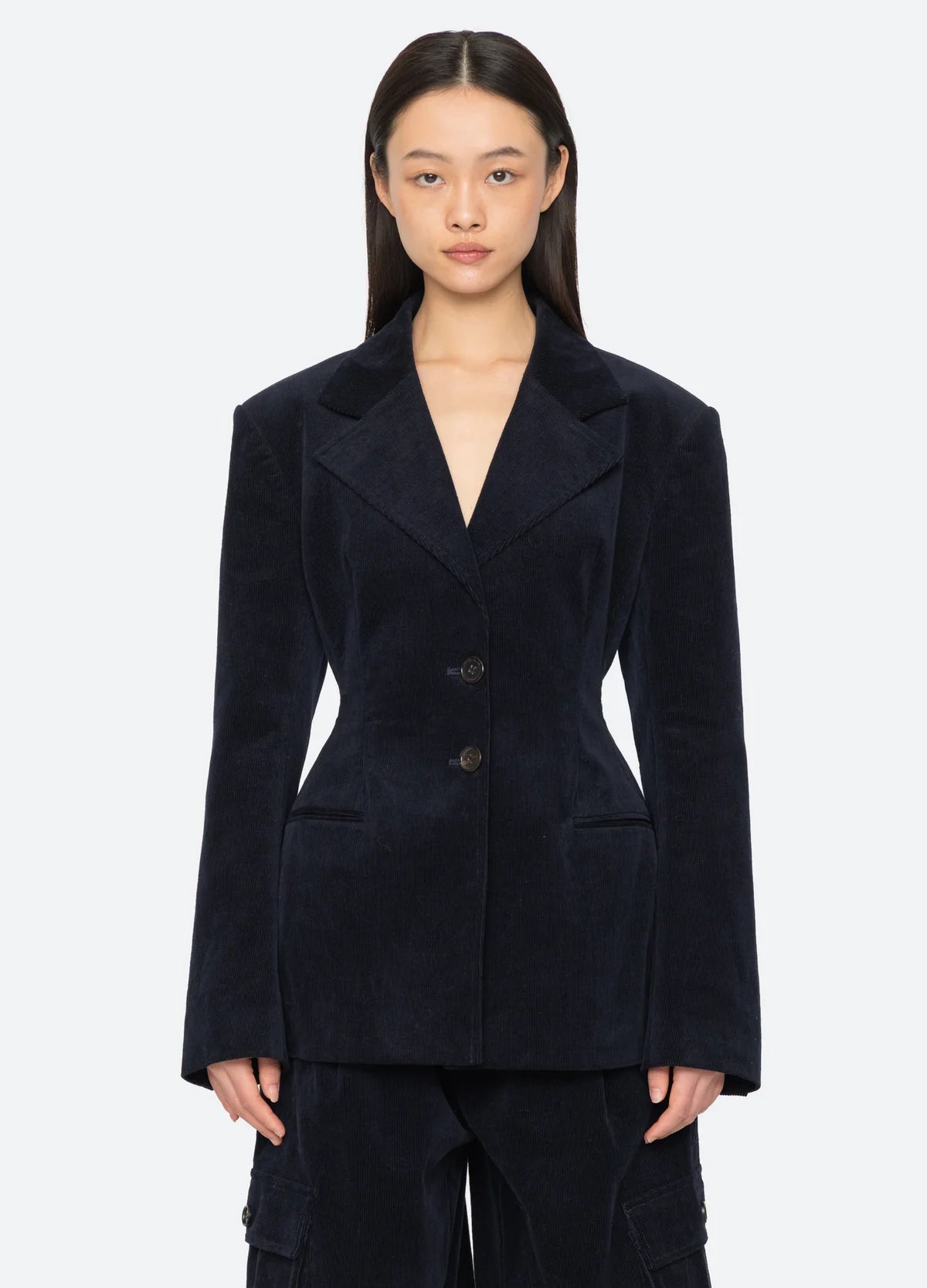 Sea New York Garret Corduroy Blazer Navy