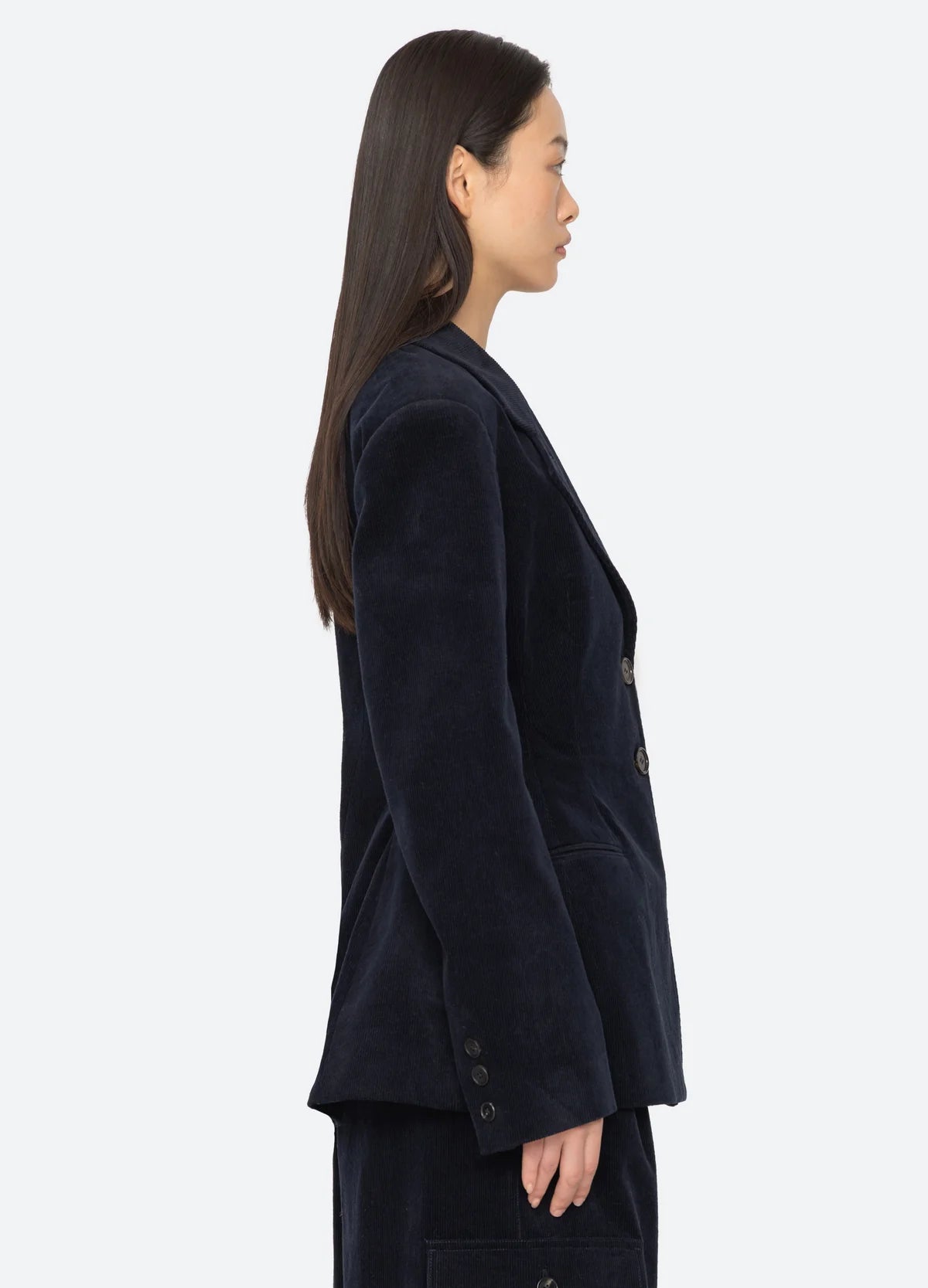 Sea New York Garret Corduroy Blazer Navy