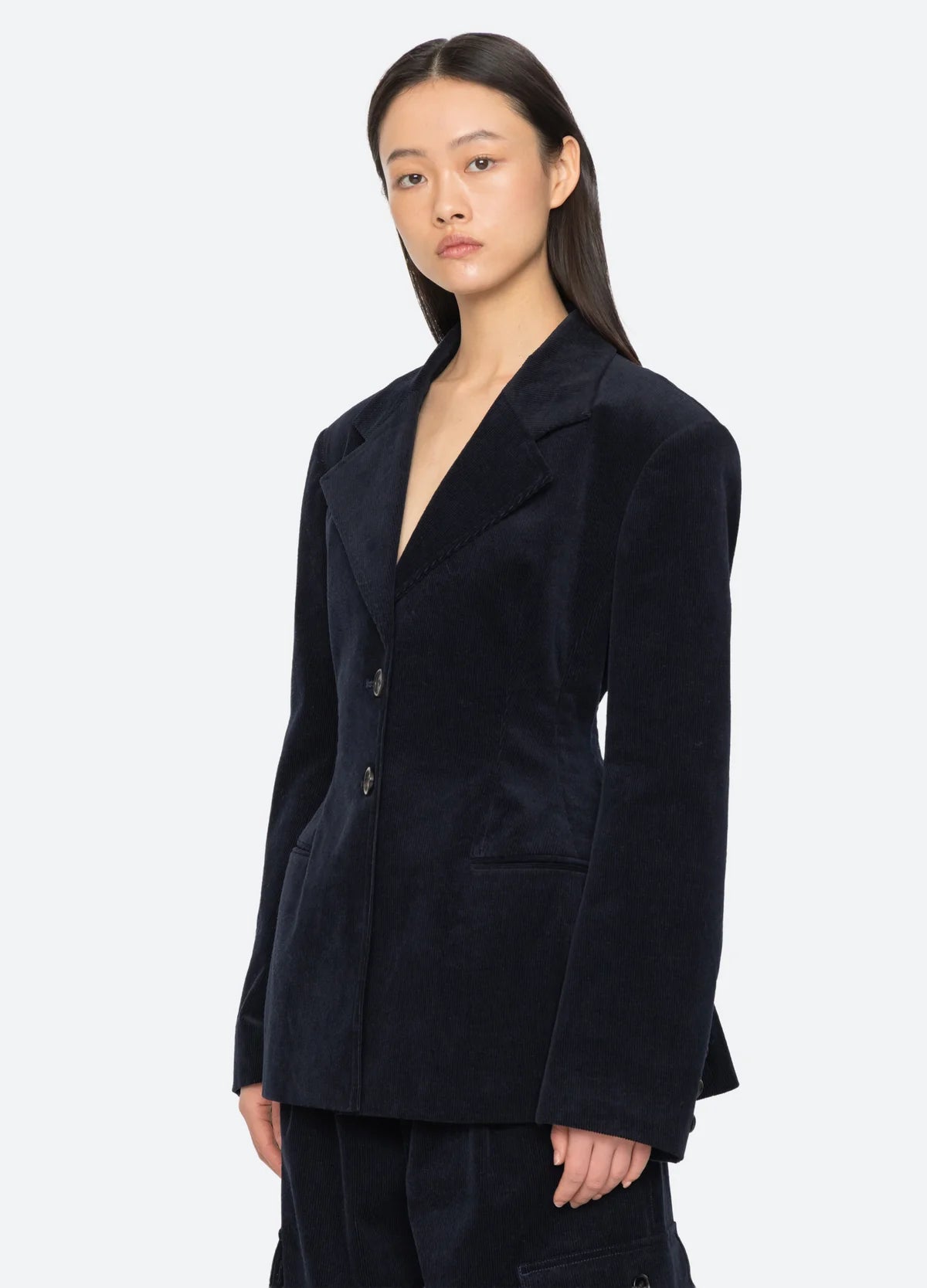 Sea New York Garret Corduroy Blazer Navy