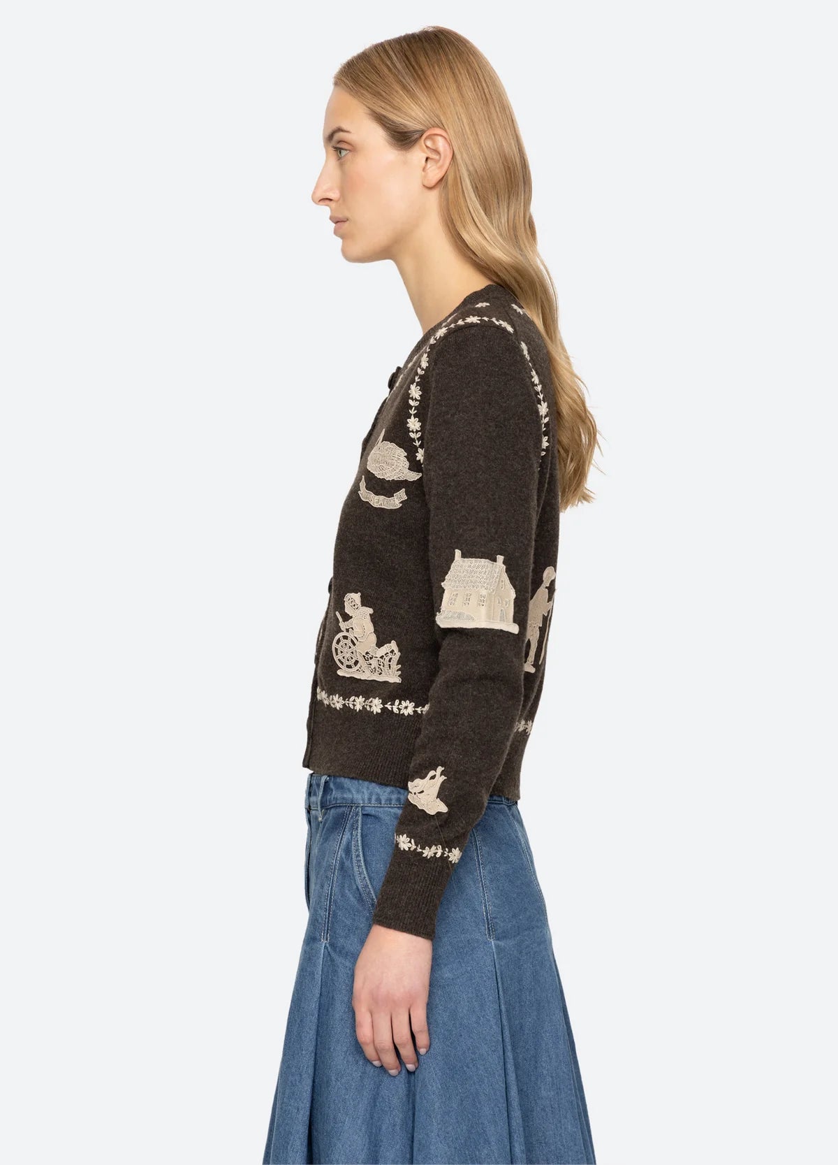 Sea New York Margeurite Cardigan Coffee