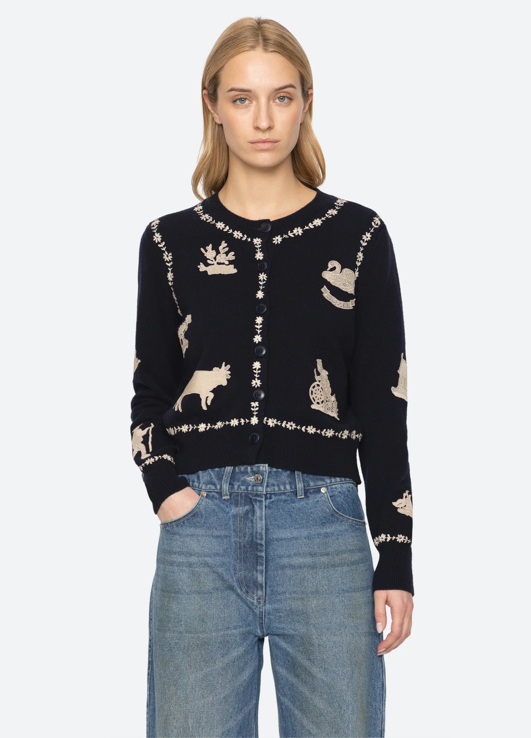 Sea New York Margeurite Cardigan Navy