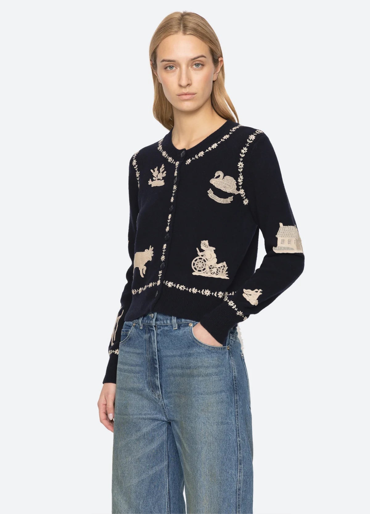 Sea New York Margeurite Cardigan Navy