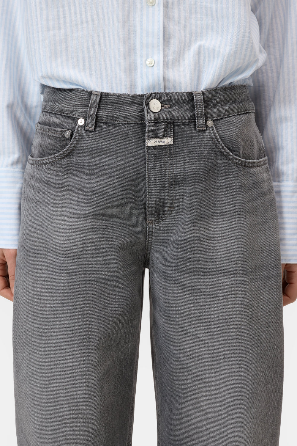 CLOSED JAZZIE JEANS BARREL FIT MID GREY