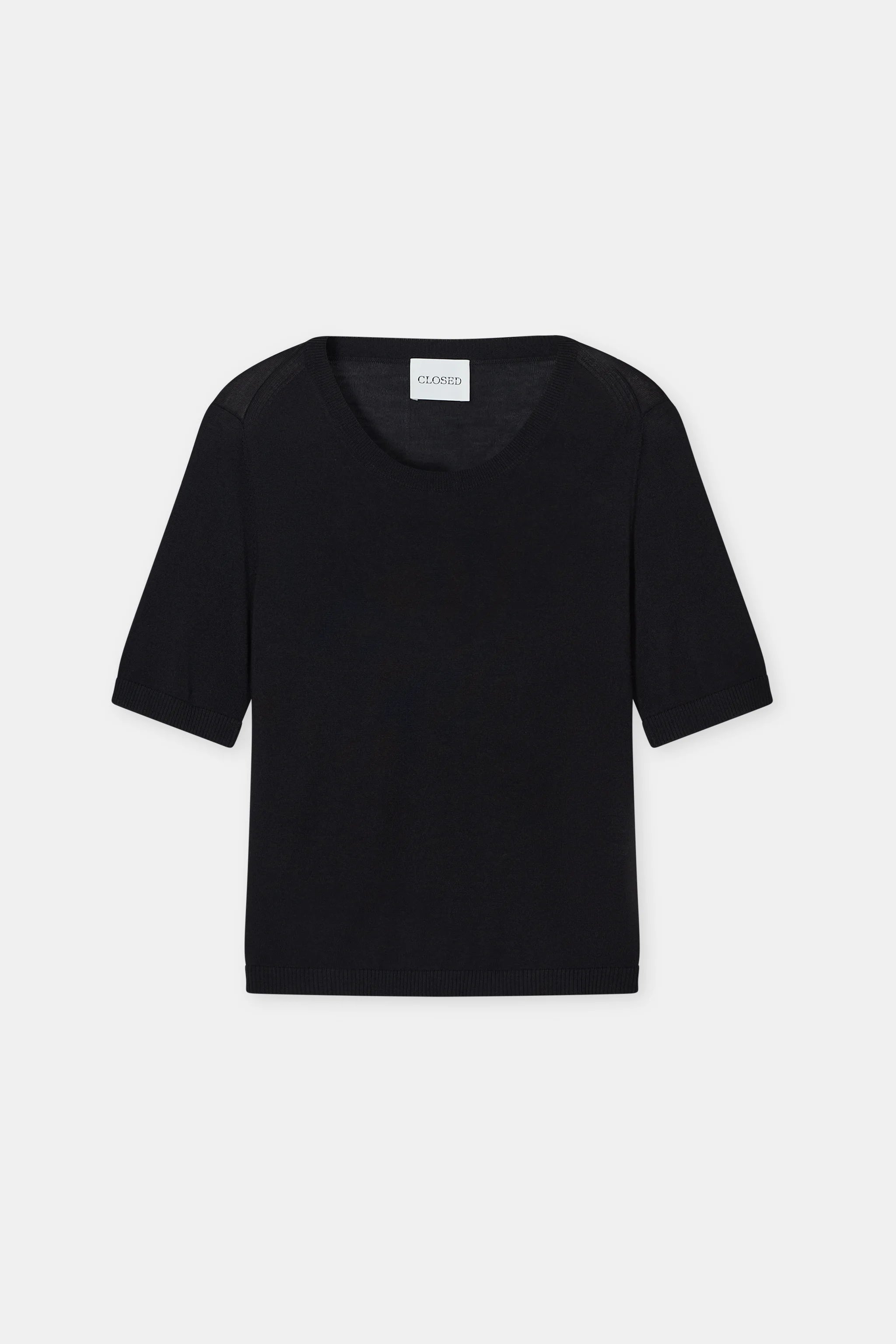CLOSED CREWNECK SHORT SLEEVE BLACK