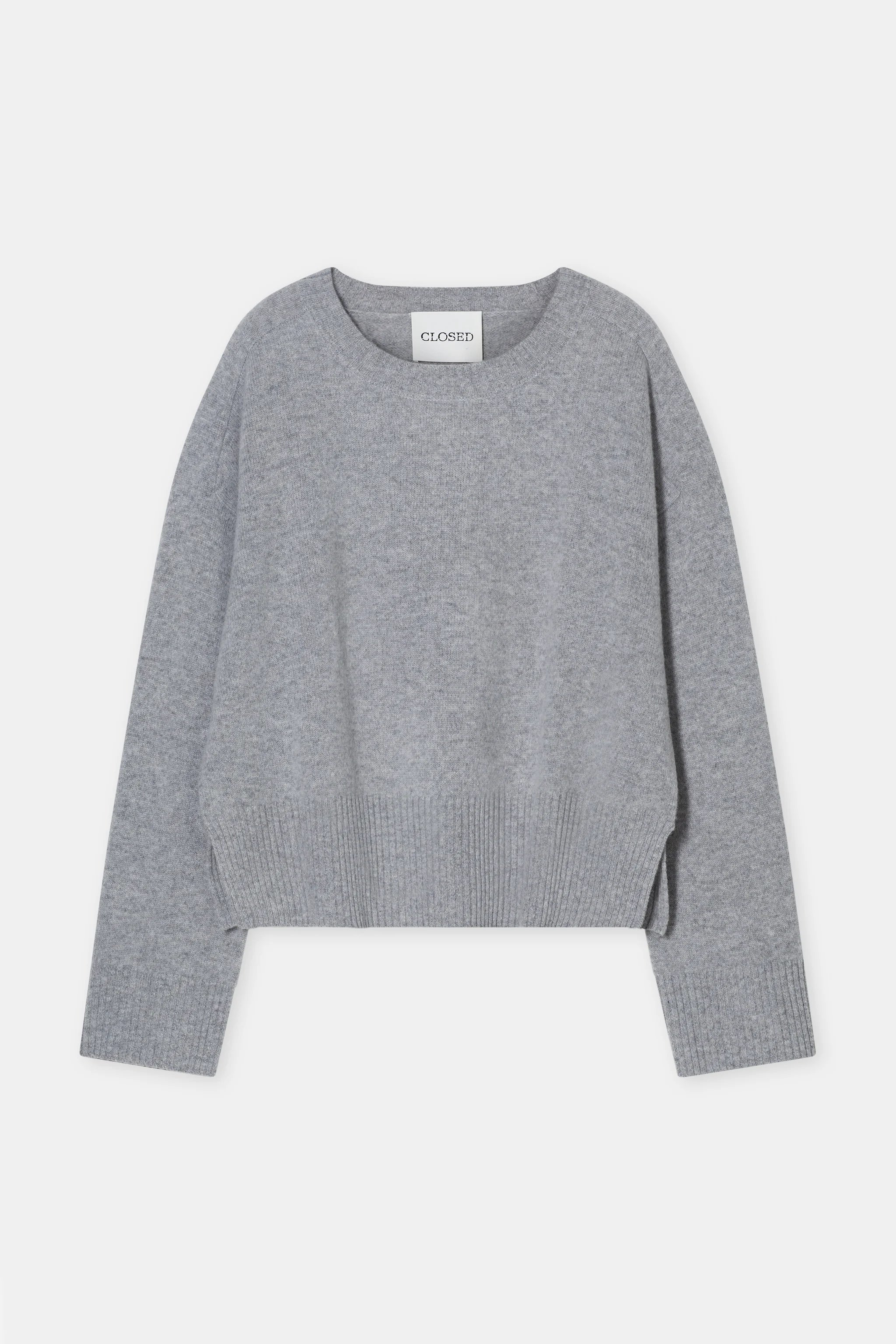 CLOSED CREWNECK WIDE SLEEVE LIGHT GREY MELANGE