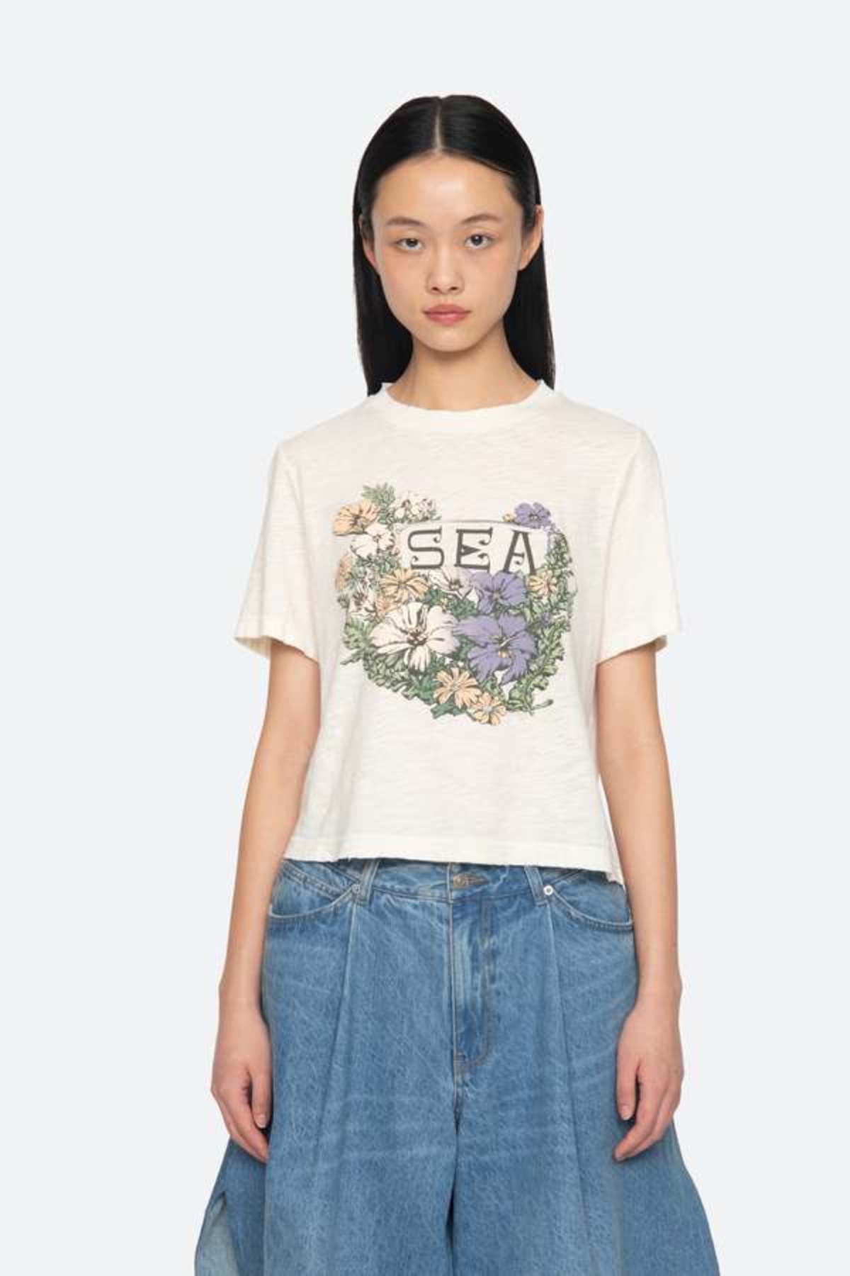 Sea New York Currant T-Shirt Ecru
