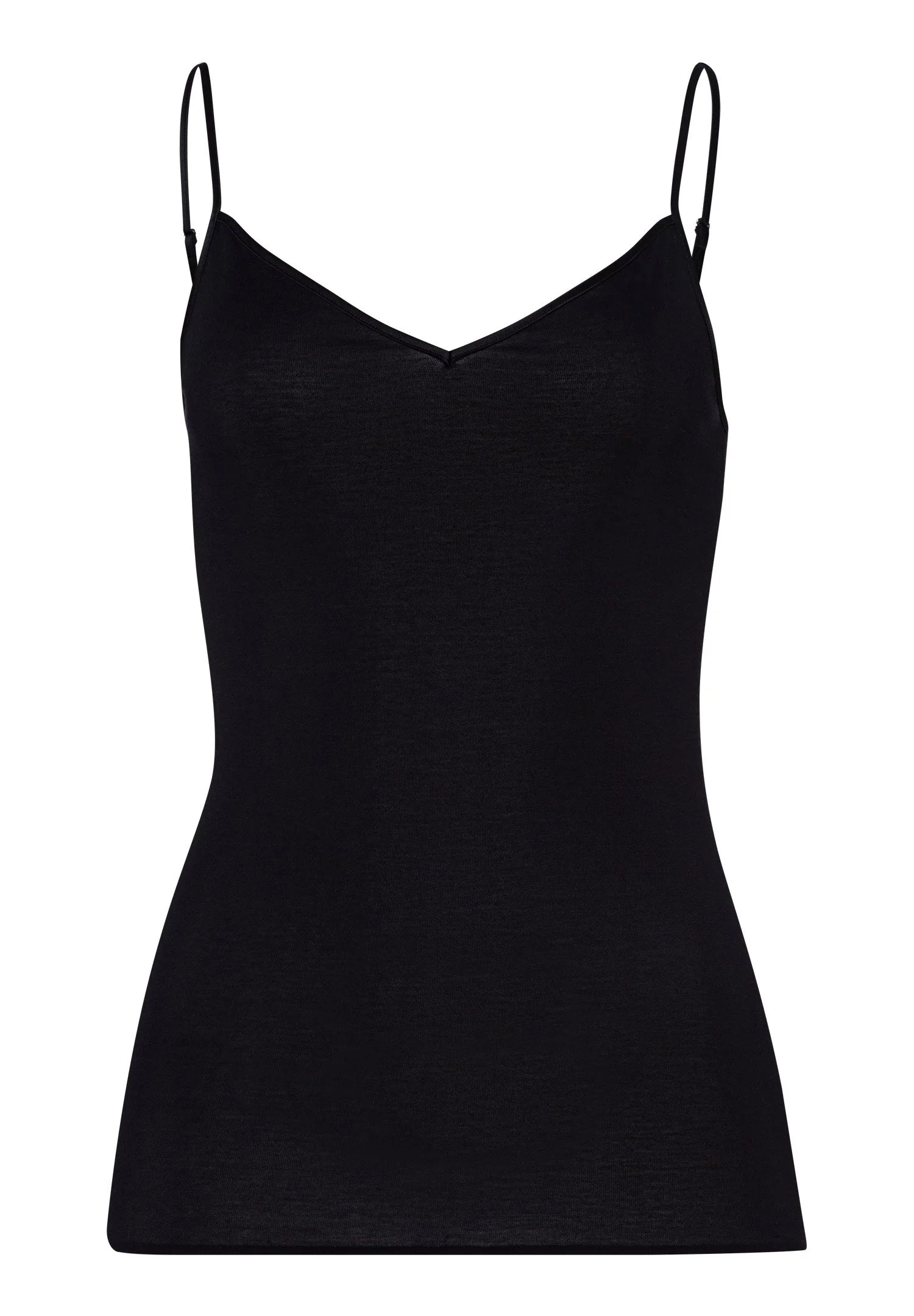 Hanro Spagetti Top Cotton Seamless Black