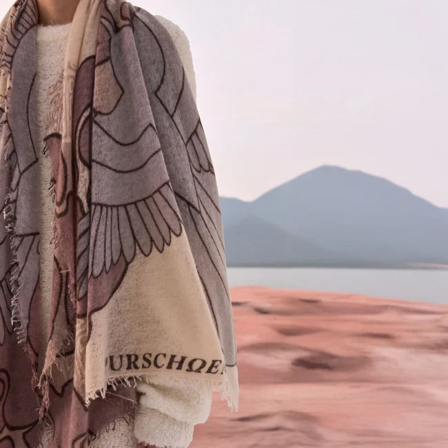 Purschoen Cashmere Scarf Himmelsflug Grey Dreams