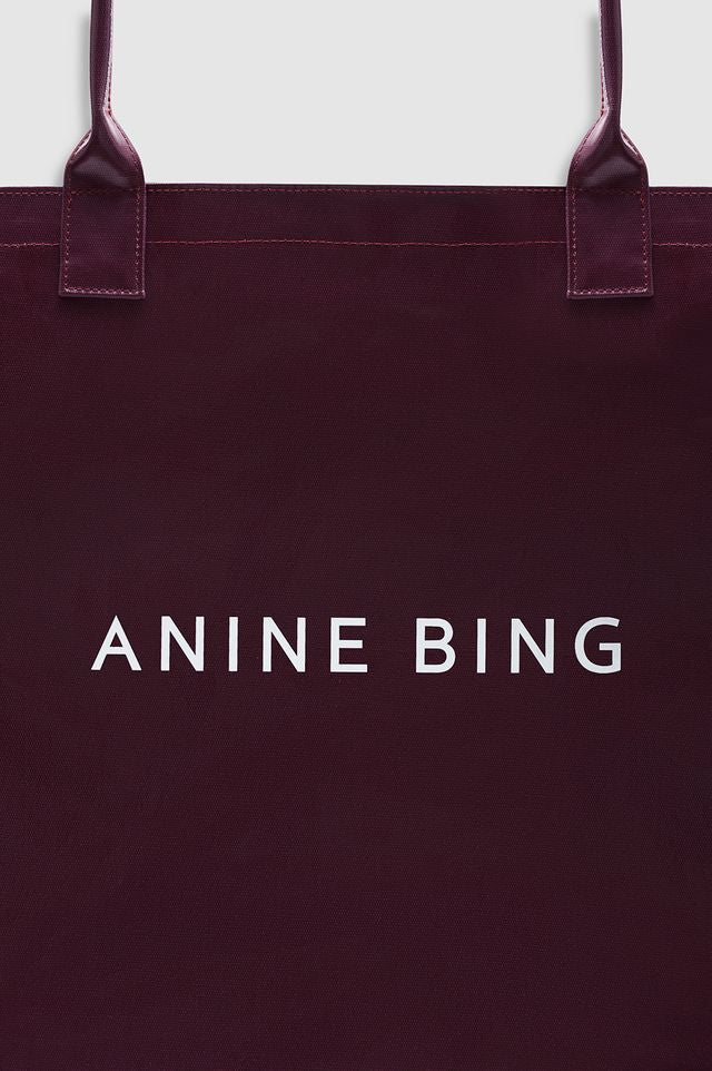 Anine Bing Leo Coated Canvas Tote Fig