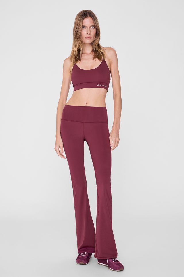 Anine Bing Gabrielle Legging Burgundy