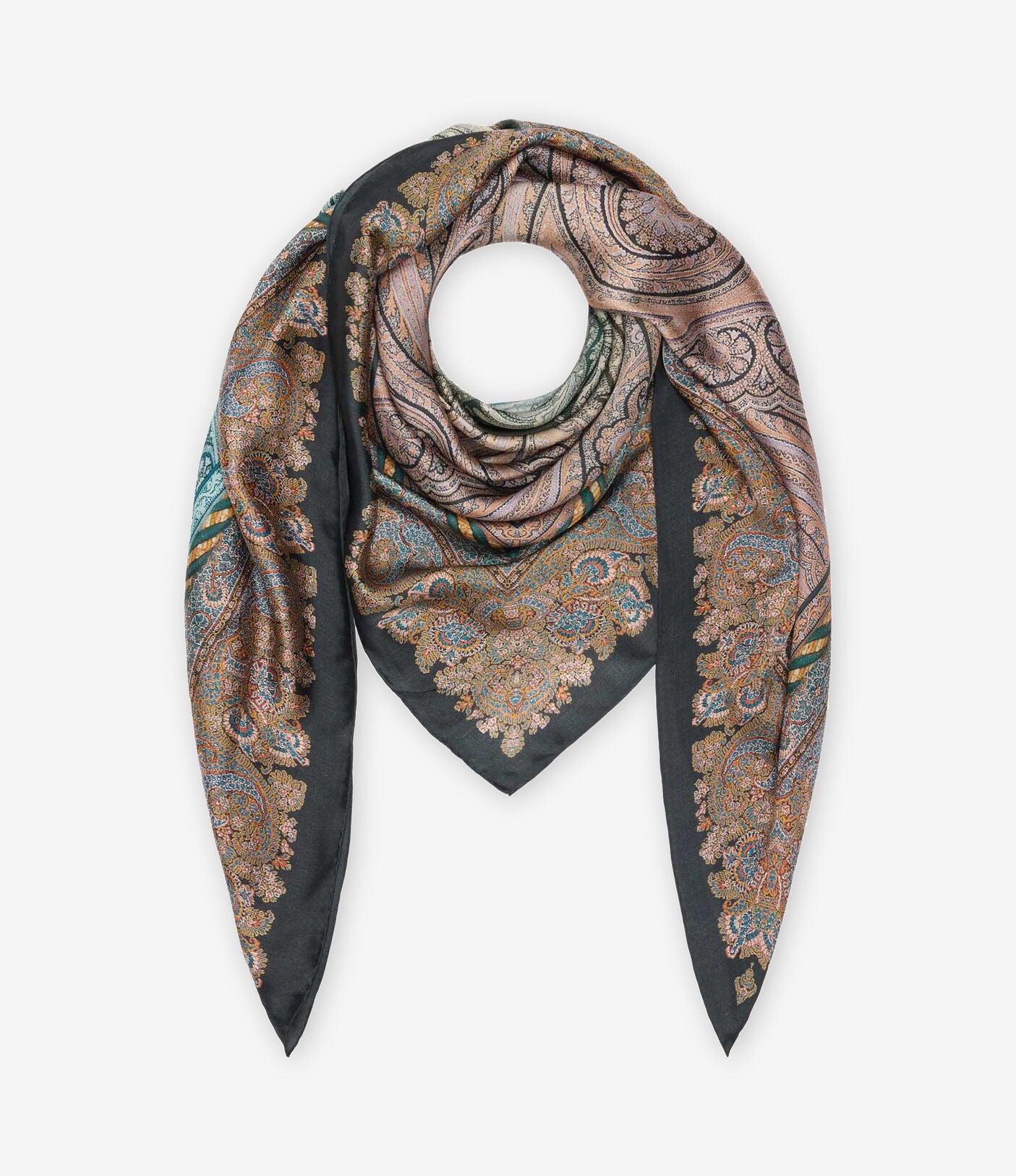 Pierre-Louis Mascia MOLARE Shawl Scarf Silk 135x135 MOSAICO D'ORIENTE