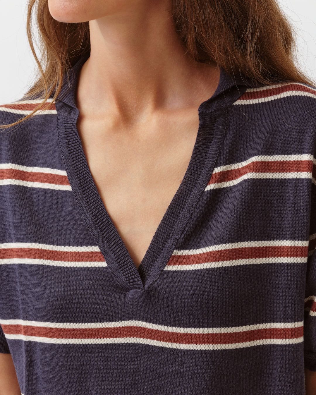 Diega Polo Marine Ecru Prune