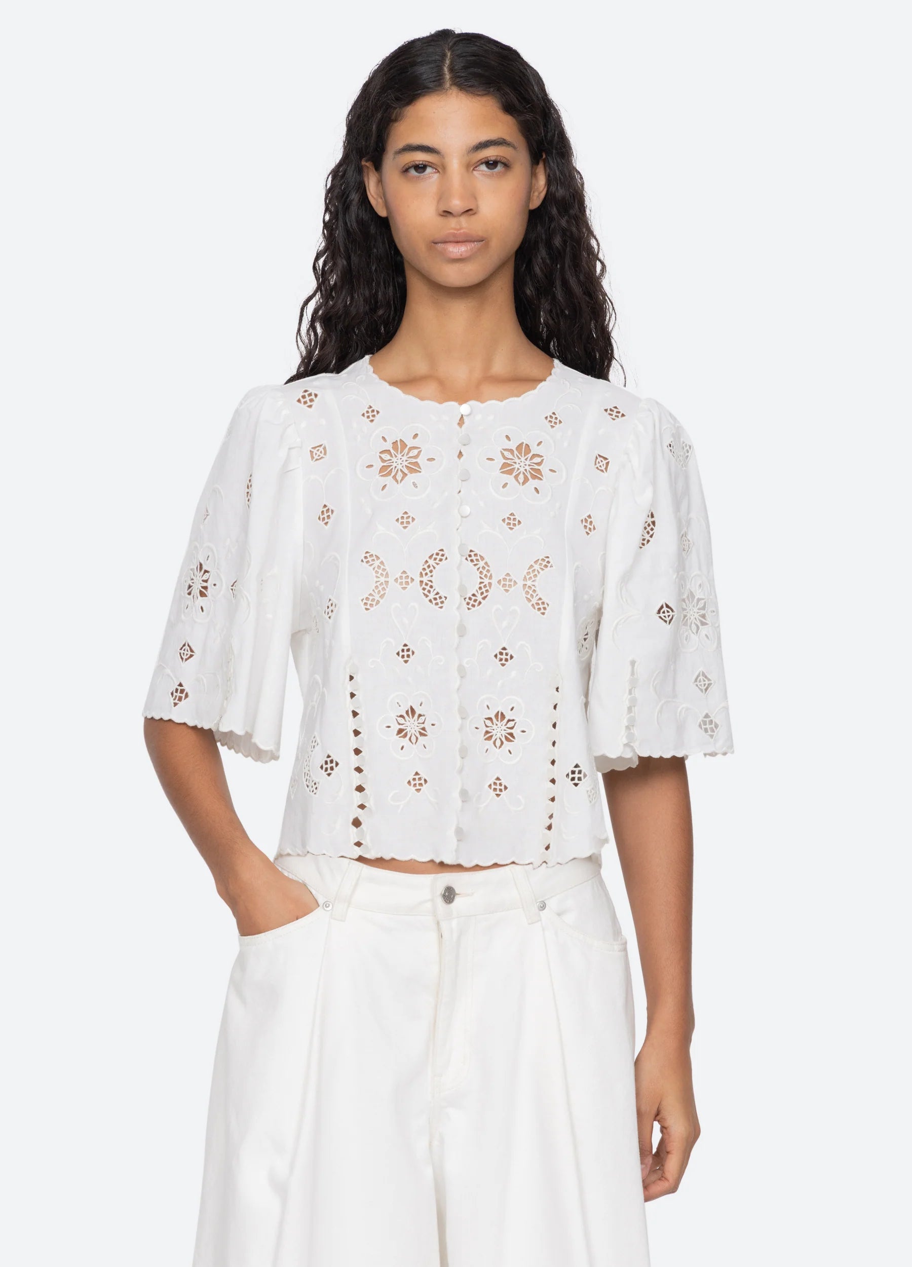 Sea New York Gardener Top White