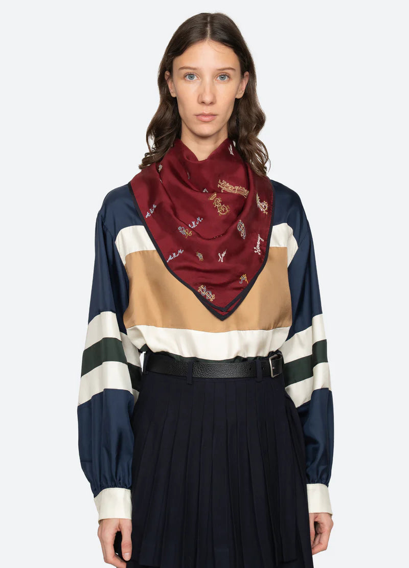 Sea New York Juliet Scarf Bordeaux