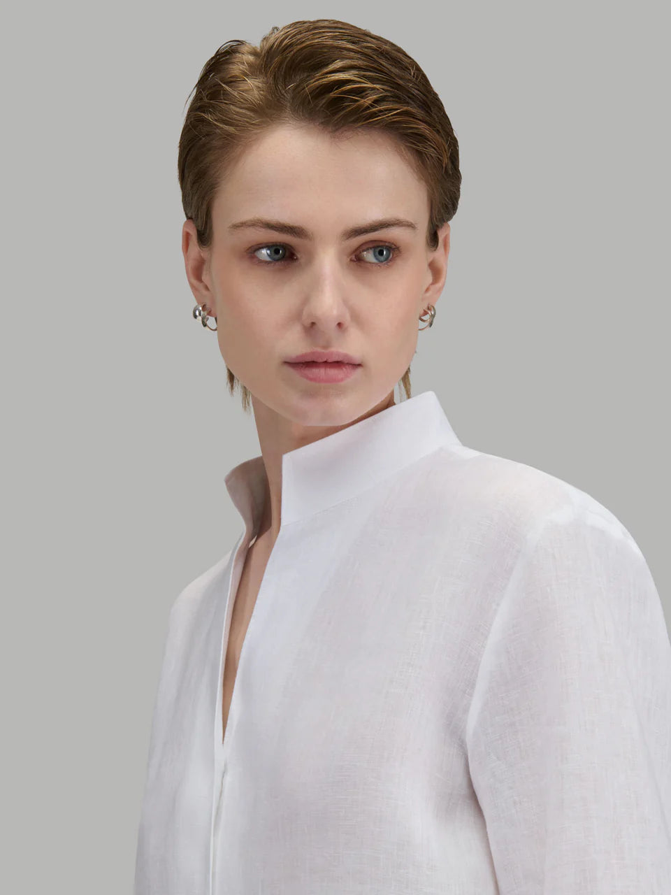 Xacus Sasha Linen Shirt White