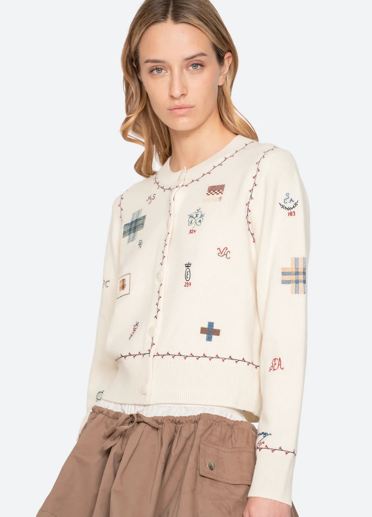 Sea New York Claira Cardigan Cream