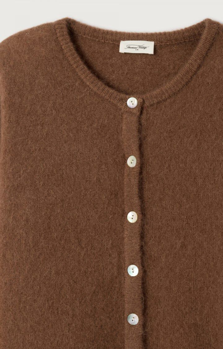 AMERICAN VINTAGE CARDIGAN VITOW CHOCOLATE MELANGE