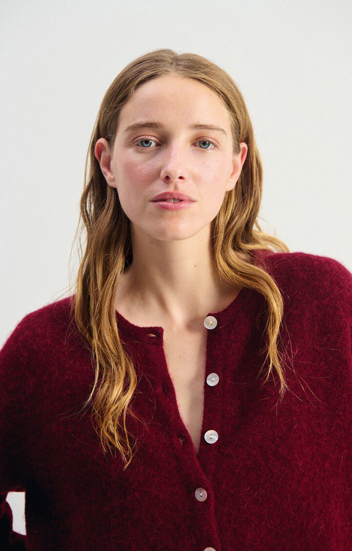 AMERICAN VINTAGE CARDIGAN VITOW CHERRY MARBLED