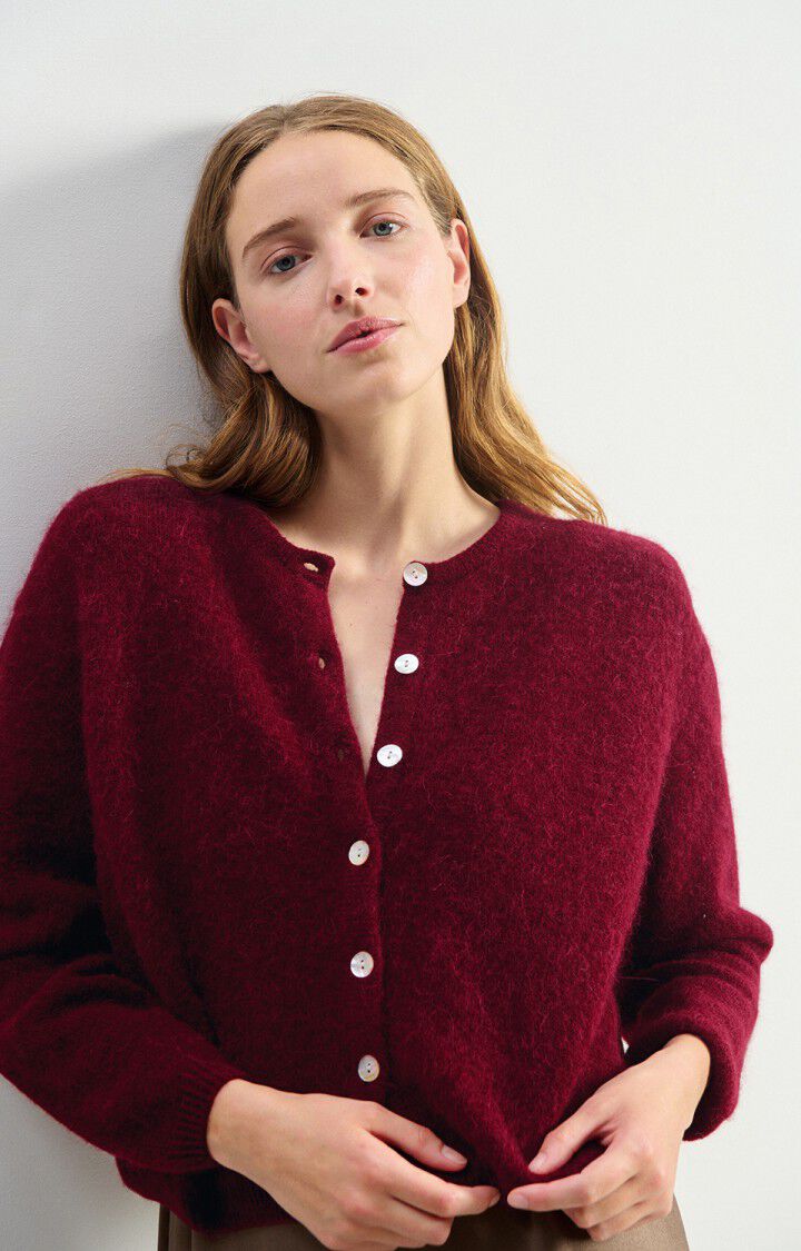 AMERICAN VINTAGE CARDIGAN VITOW CHERRY MARBLED