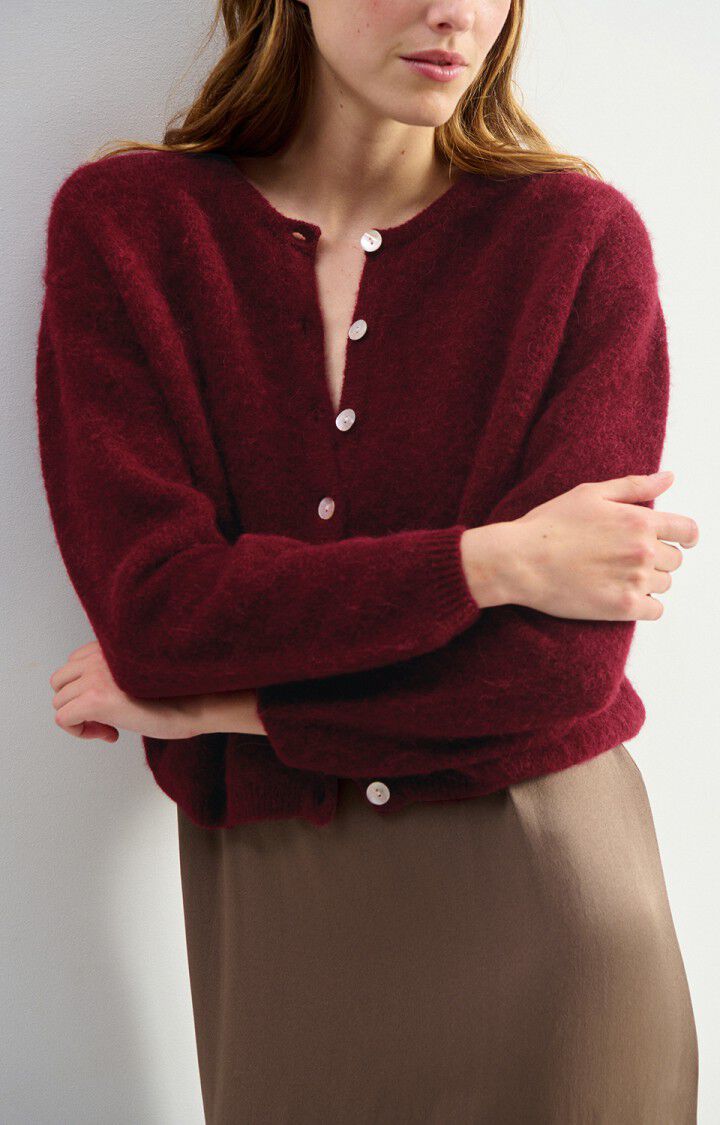 AMERICAN VINTAGE CARDIGAN VITOW CHERRY MARBLED