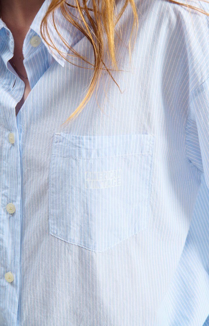 AMERICAN VINTAGE SHIRT ELUABIRD BLUE STRIPES - Den Lille Ida - American Vintage