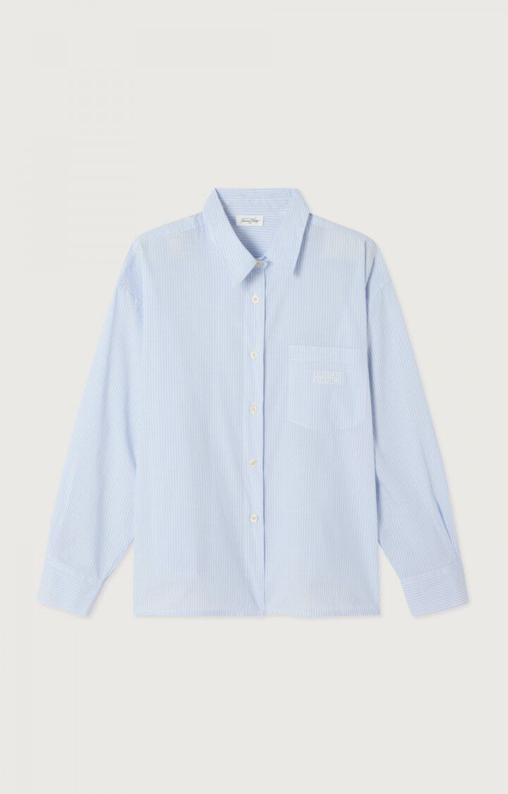 AMERICAN VINTAGE SHIRT ELUABIRD BLUE STRIPES - Den Lille Ida - American Vintage