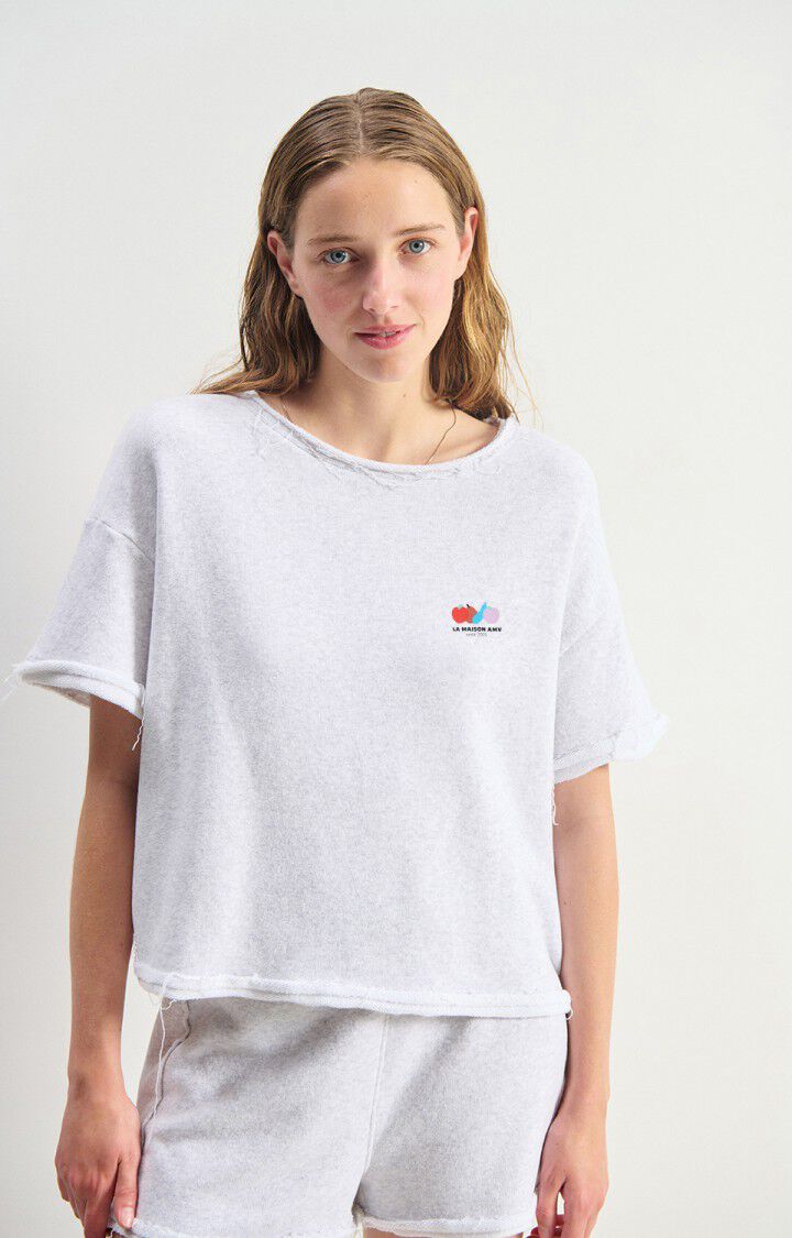 AMERICAN VINTAGE T - SHIRT ATUBAY ARTIC MELANGE - Den Lille Ida - American Vintage
