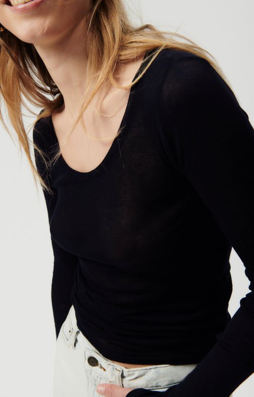 American Vintage T-shirt Massachusets Black - Den Lille Ida - American Vintage